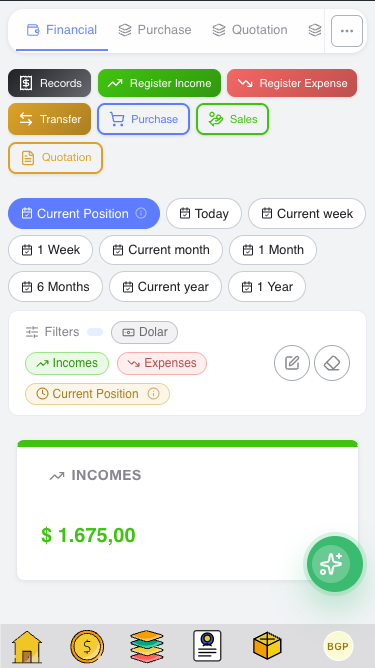 ProcessFlex financial dashboard on mobile